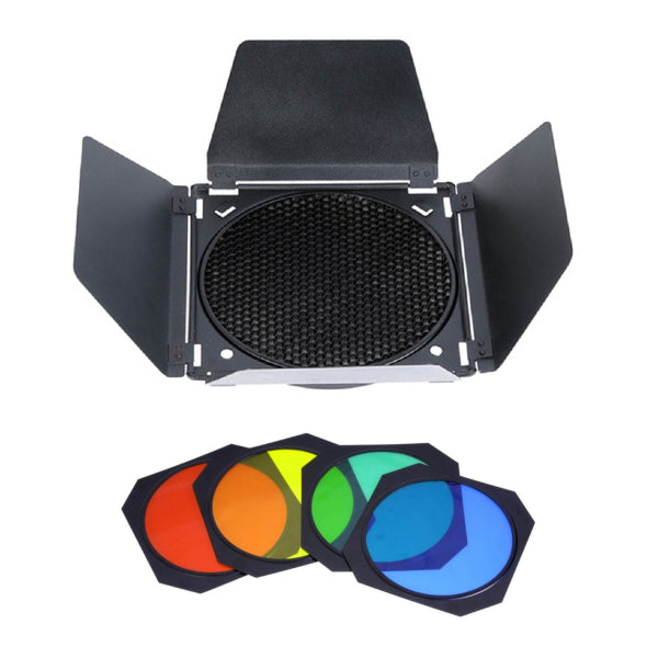 Godox Barndoor Alette con Filtri e Griglia BD-04 Attacco Bowens Godox Barndoor Alette con Filtri e Griglia BD-04 Attacco Bowens